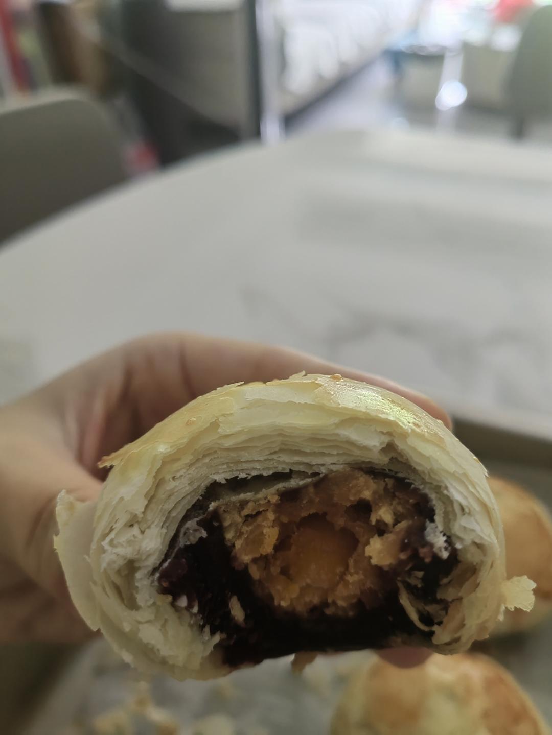 超简单 免揉 酥掉渣的蛋黄酥(超详细附全程视频)不破酥『万能酥皮』