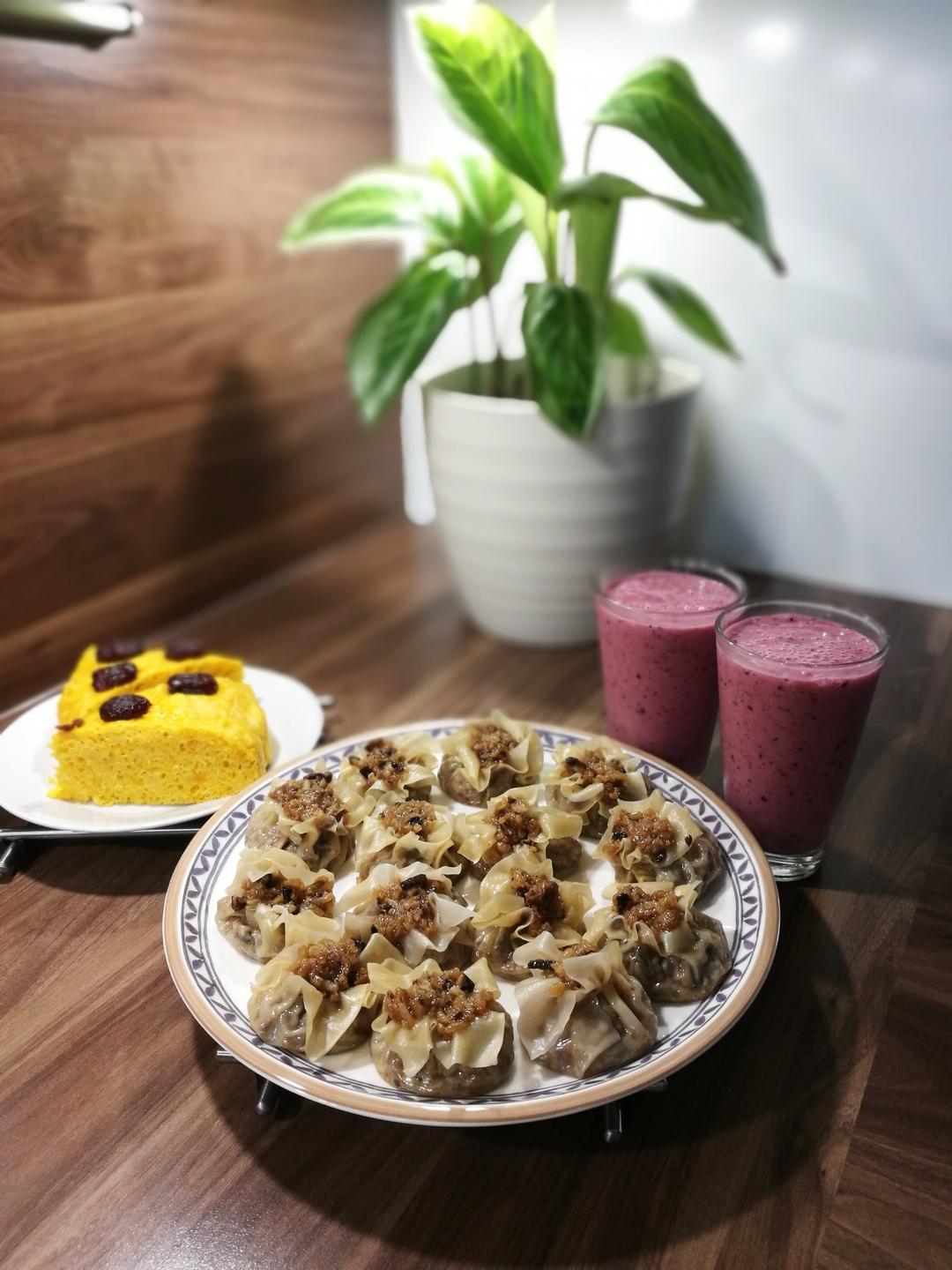 馄饨皮糯米烧麦