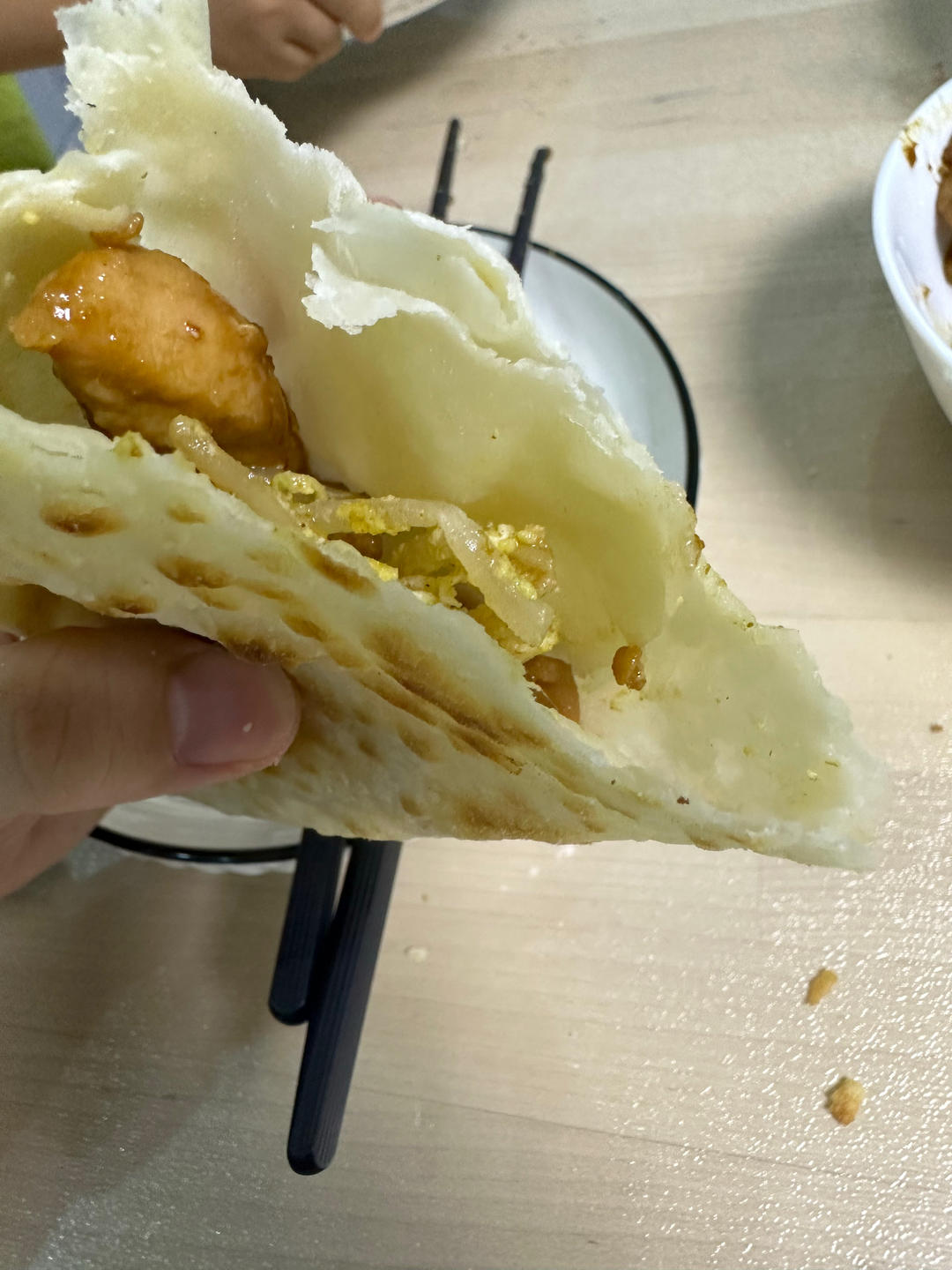 半烫面的口袋饼｜装啥都好吃