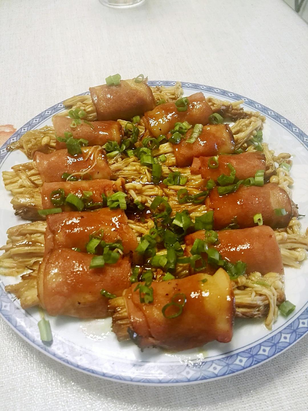 培根金针菇卷（烤箱）