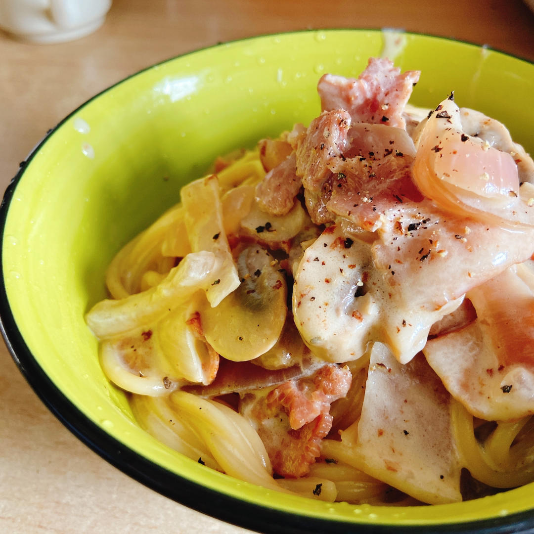 【奶油培根意大利面 - creamy beacon linguine图片】double鳄_下厨房