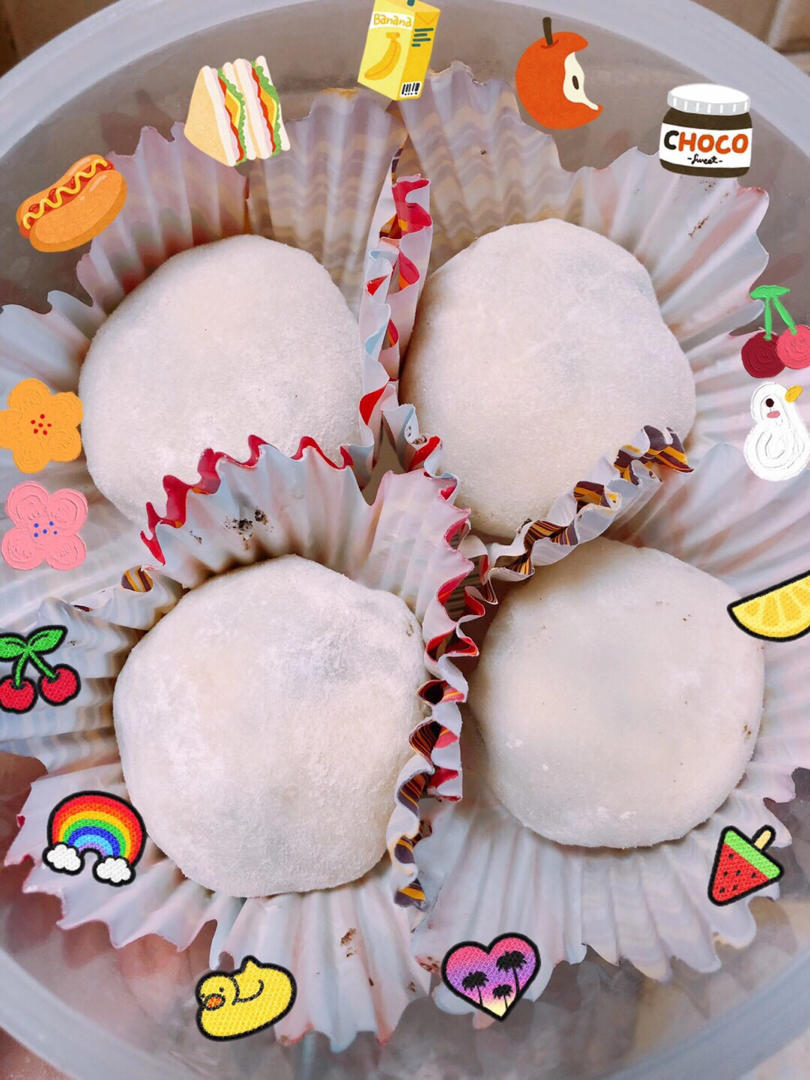 我自己做的奥利奥雪媚娘，被同事追着要链接