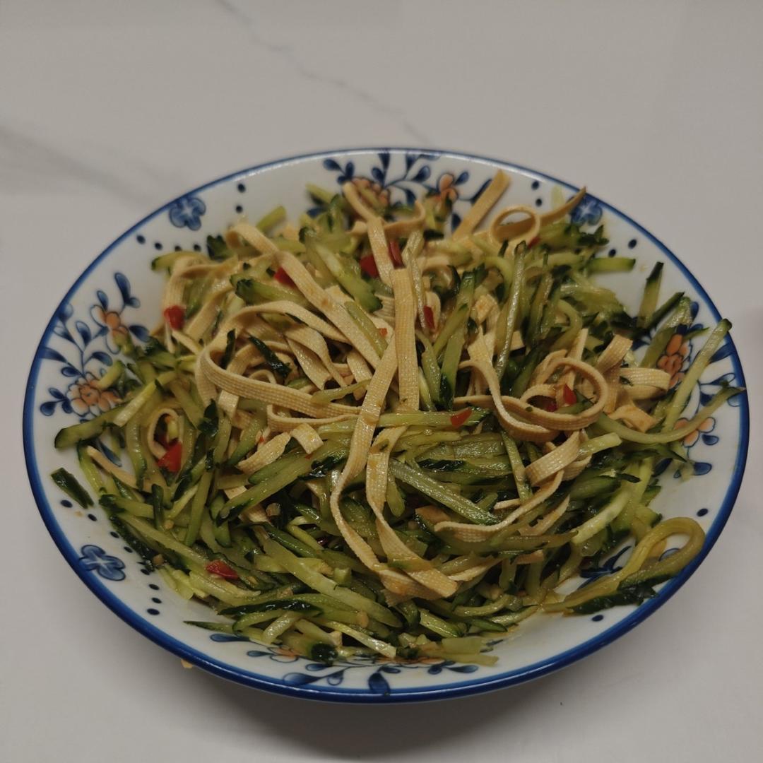 黄瓜丝拌干豆腐丝 东北凉菜