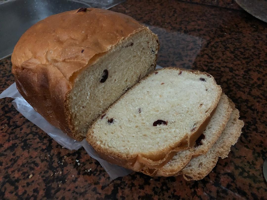 新手入门必做——面包机版葡萄干酸奶吐司