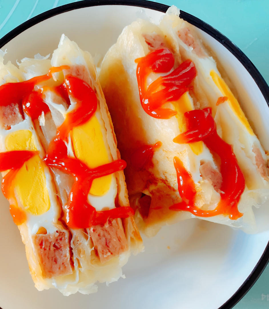 5分钟就能搞定的手抓饼早餐，酥到掉渣～