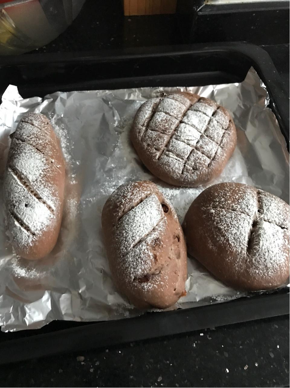 全麦巧克力豆软欧