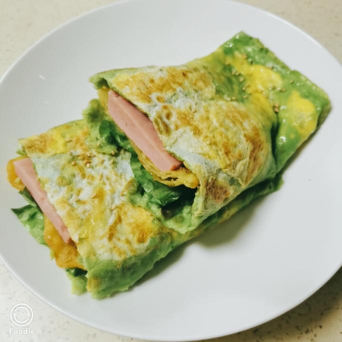 菠菜煎饼的做法