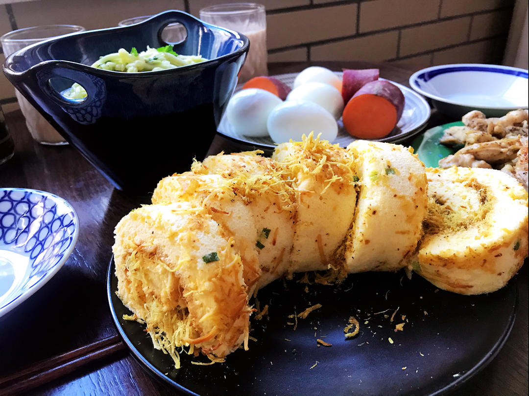 香葱肉松蛋糕卷