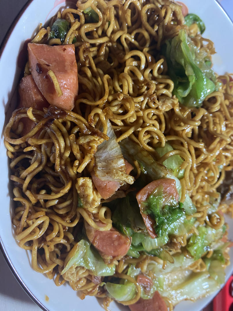 秒杀路边摊的炒方便面