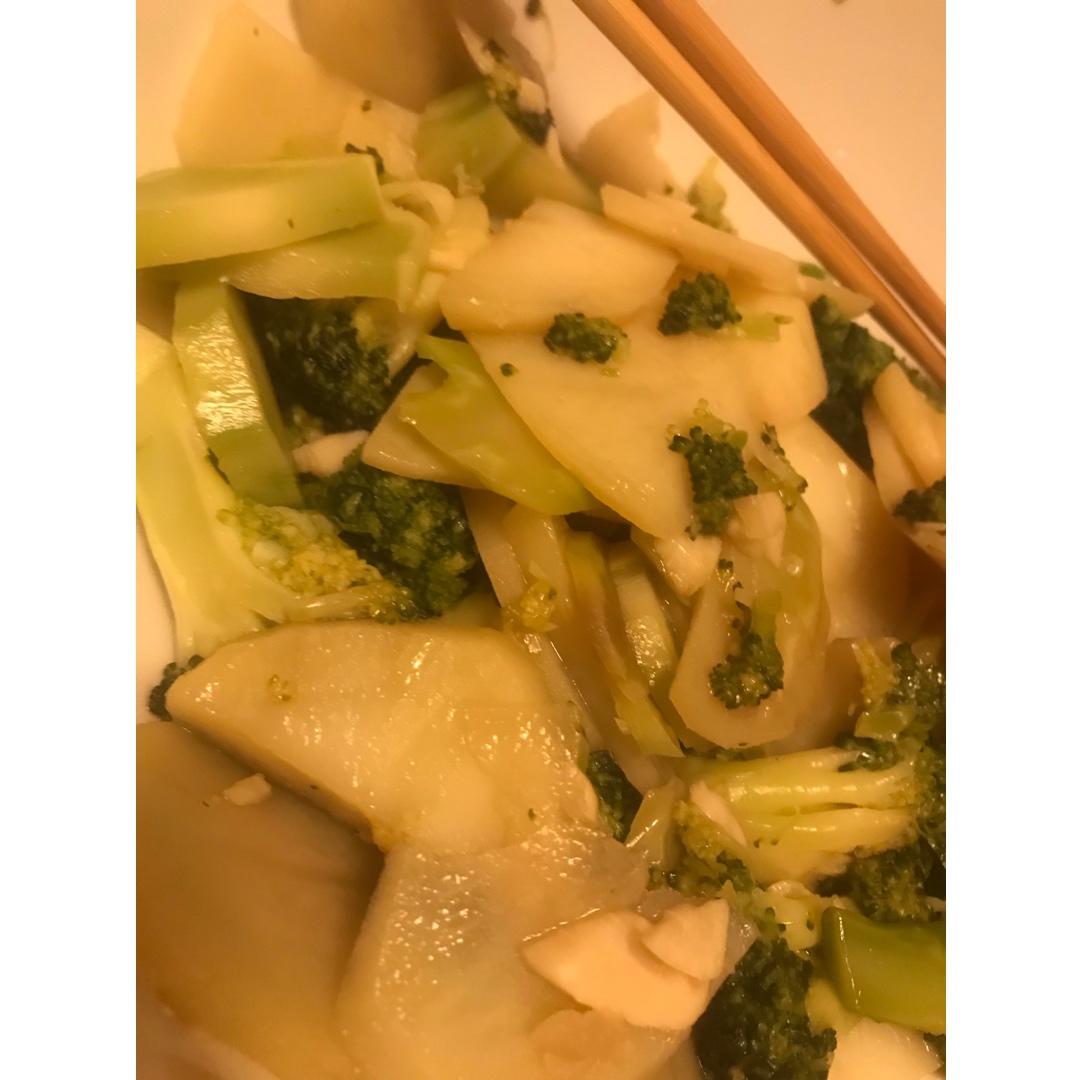 蒜蓉西兰花土豆片