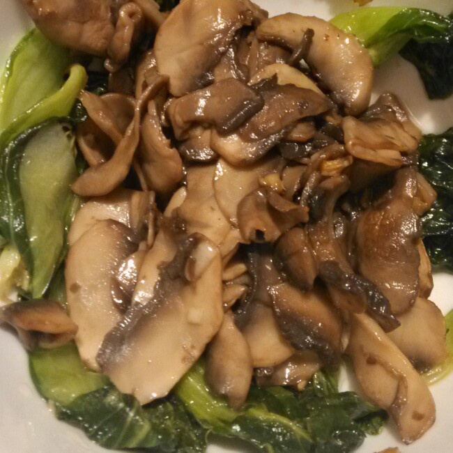 老丁的私房菜-香菇炒油菜