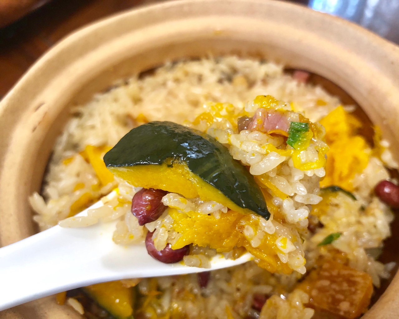 南瓜焖糯米饭