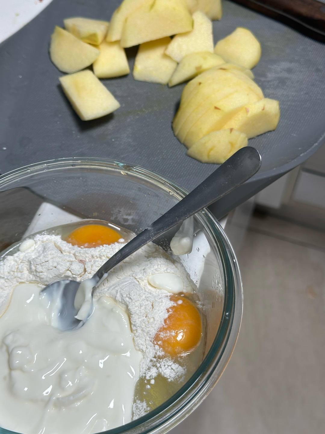 微波炉辅食苹果布丁蛋糕