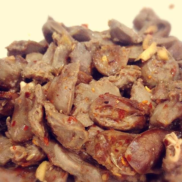 孜然烤鸡心