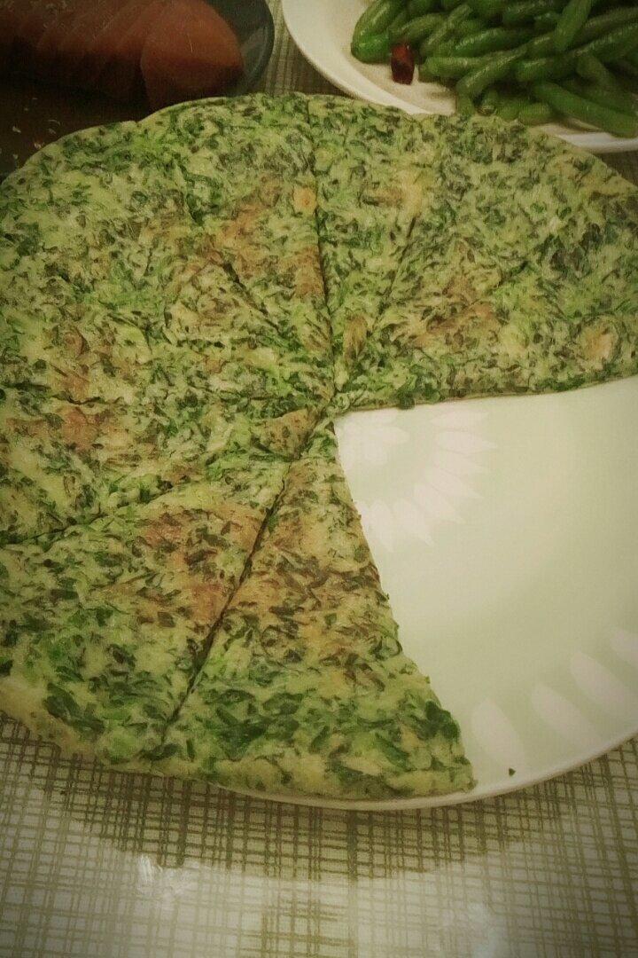 荠荠菜蛋香饼