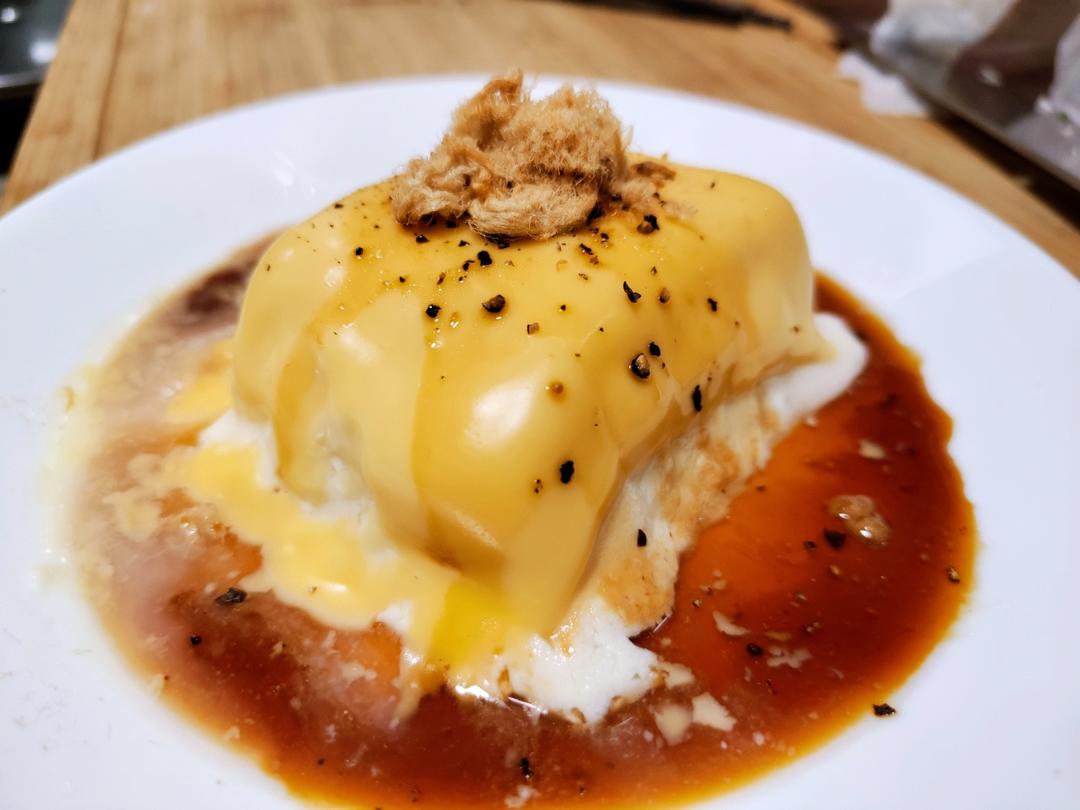 教你用2块钱成本❗1分30秒做一份日式芝士豆腐