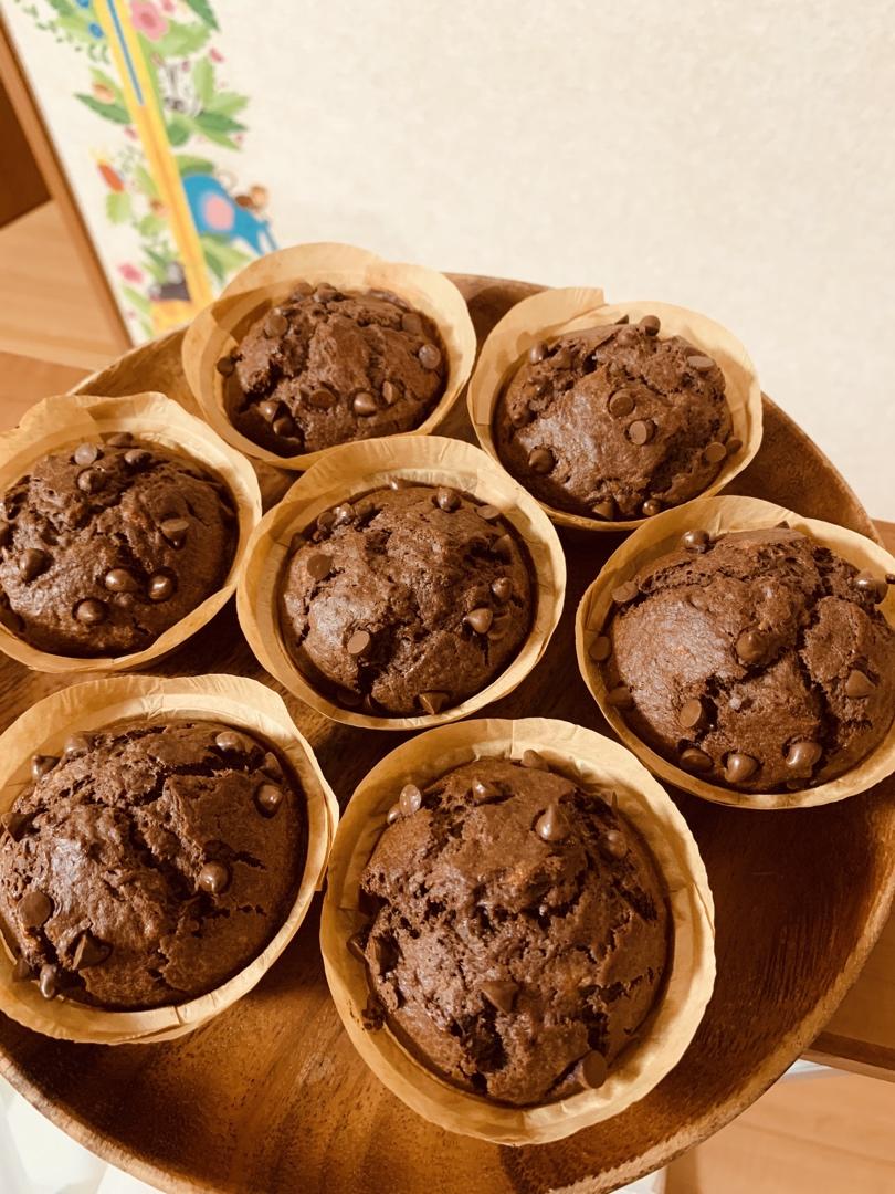 红糖香蕉巧克力麦芬