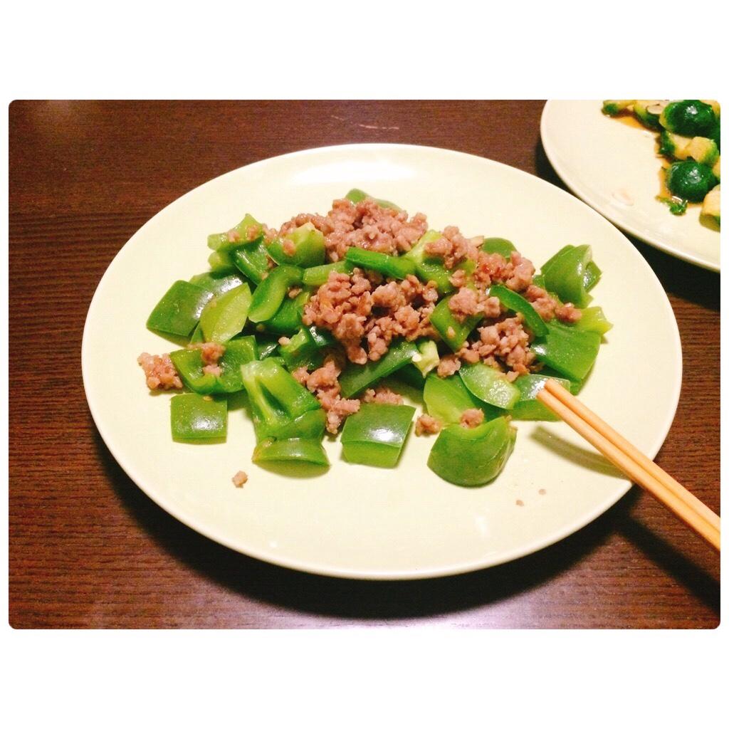 青椒肉末