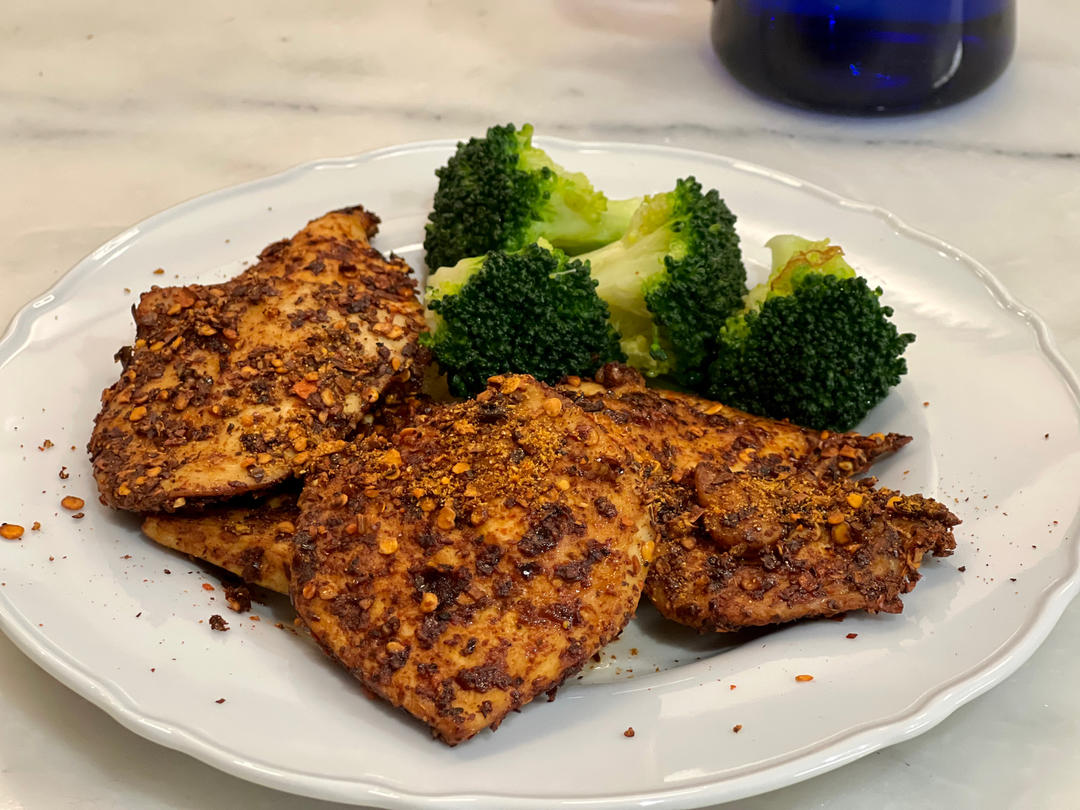 比炸鸡好吃的无油烧烤鸡胸！超嫩的空气炸锅版！