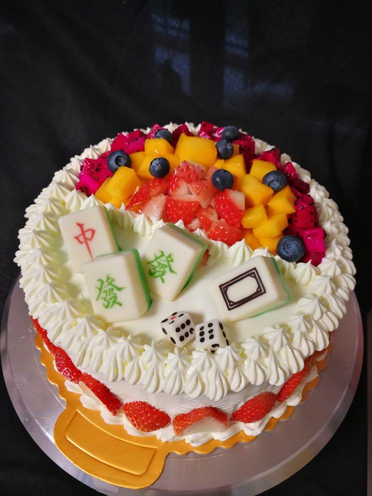 gingin做的麻将蛋糕