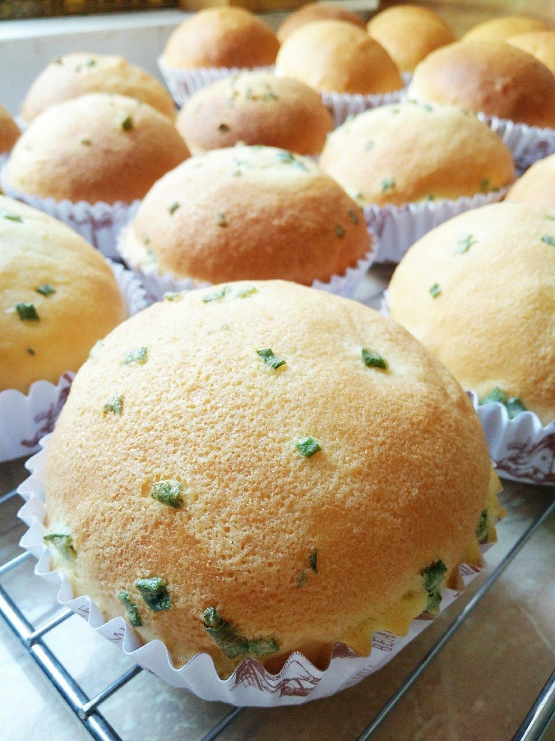 葱香肉松墨西哥面包（波兰种+烫种）