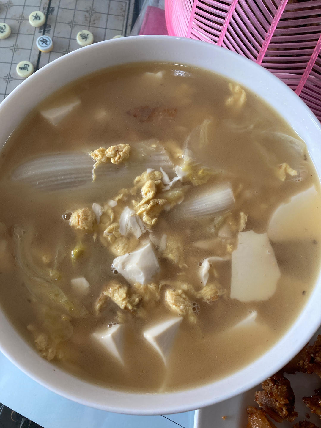 家常白菜豆腐汤