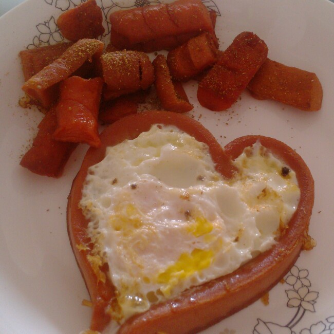心形煎鸡蛋