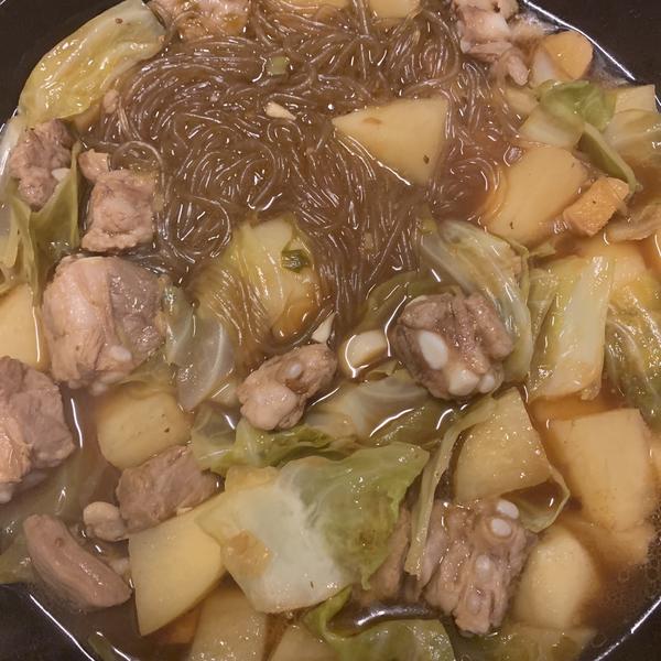 土豆白菜猪肉炖粉条