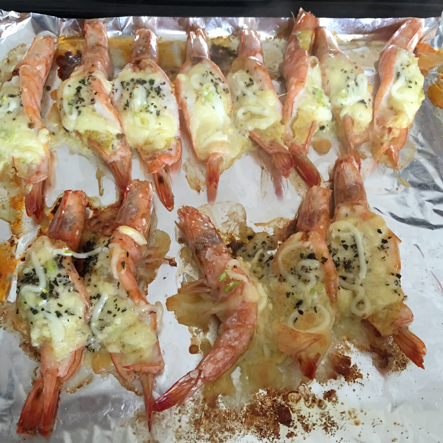 芝士烤虾（无蒜蓉版）