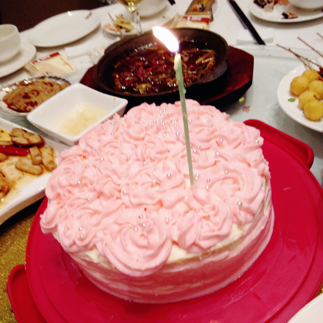 渐变玫瑰奶油蛋糕