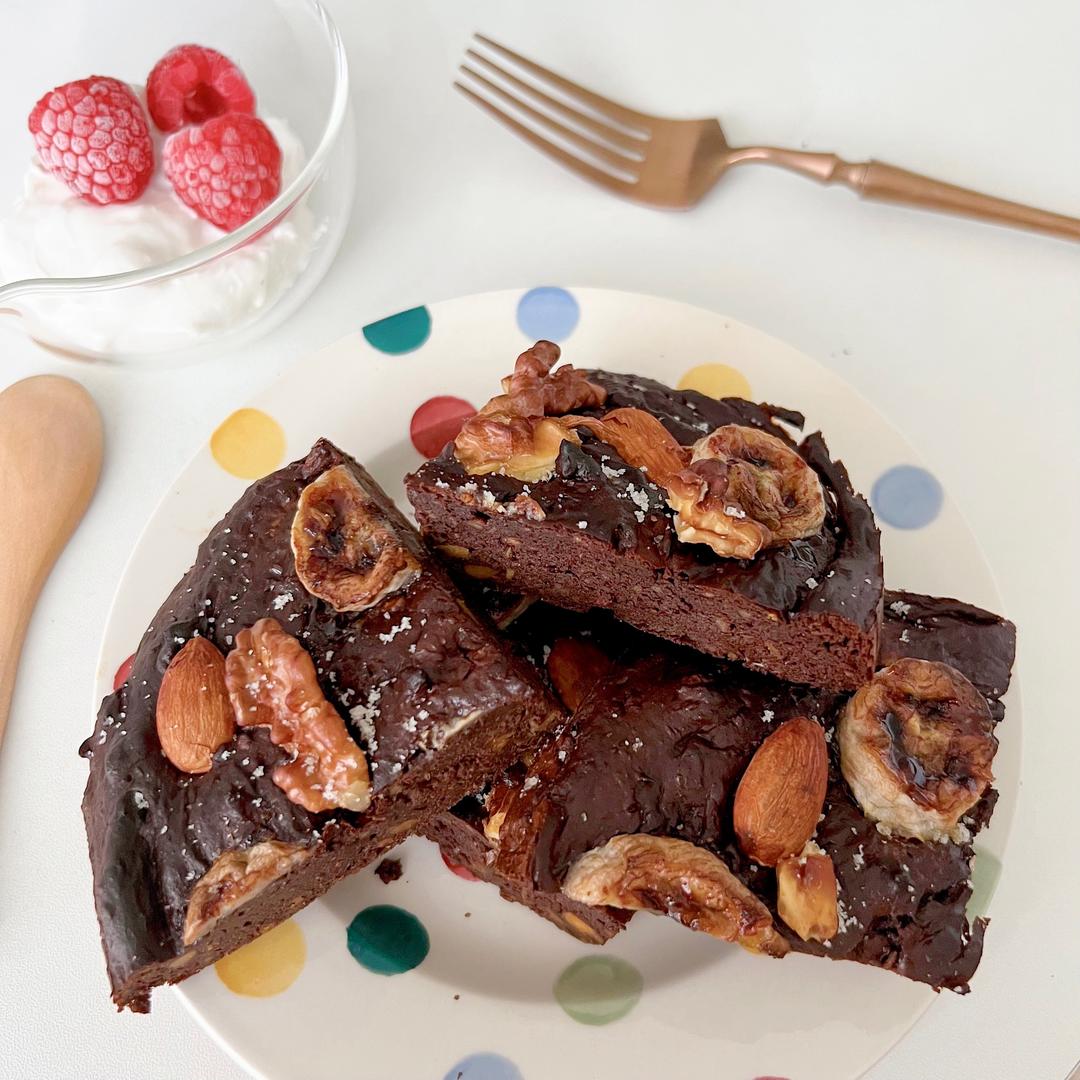 低卡减脂无面粉无油红薯布朗尼 空气炸锅版（ref.拿铁辣妈牛小妞_）