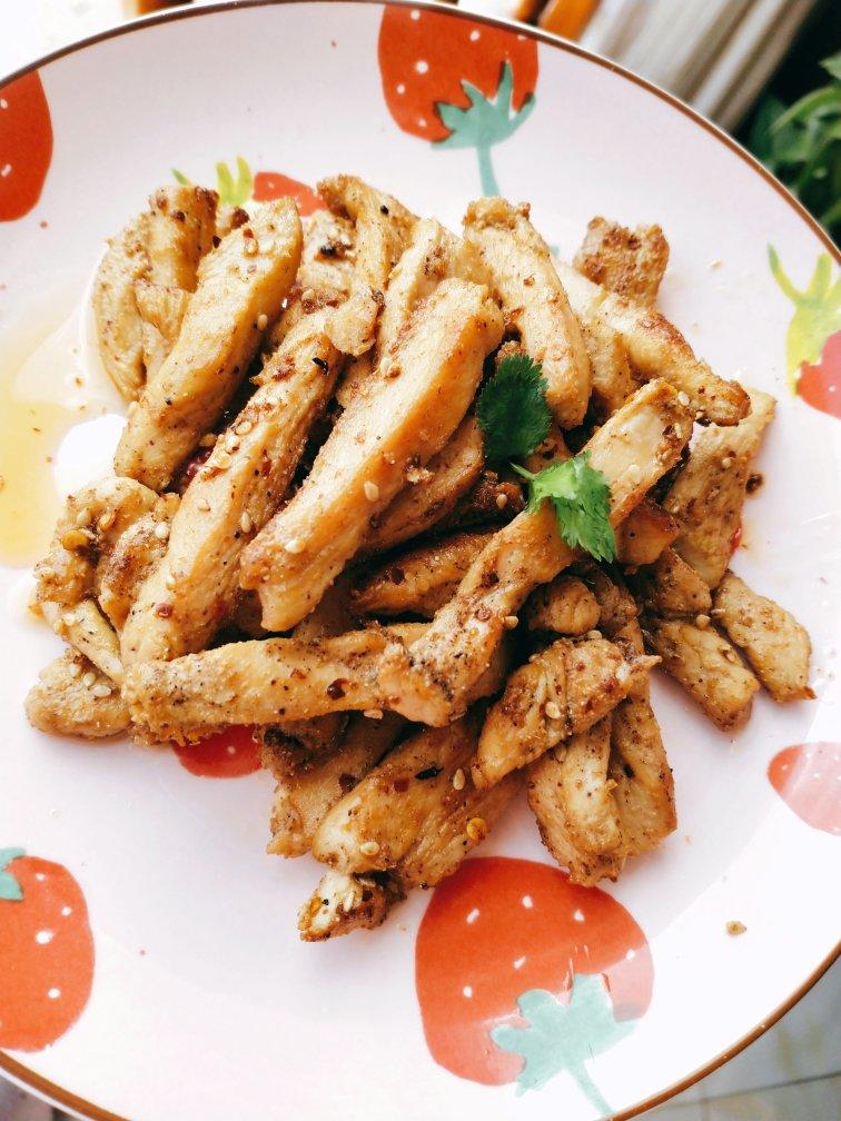 孜然鸡胸肉，低脂低卡好吃无压力。