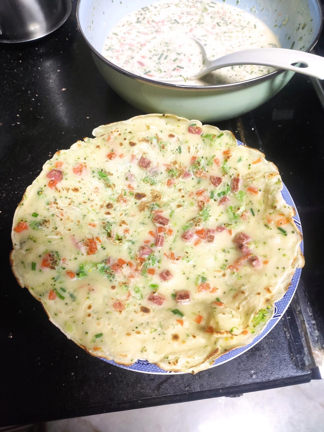 简单快手蔬菜鸡蛋煎饼