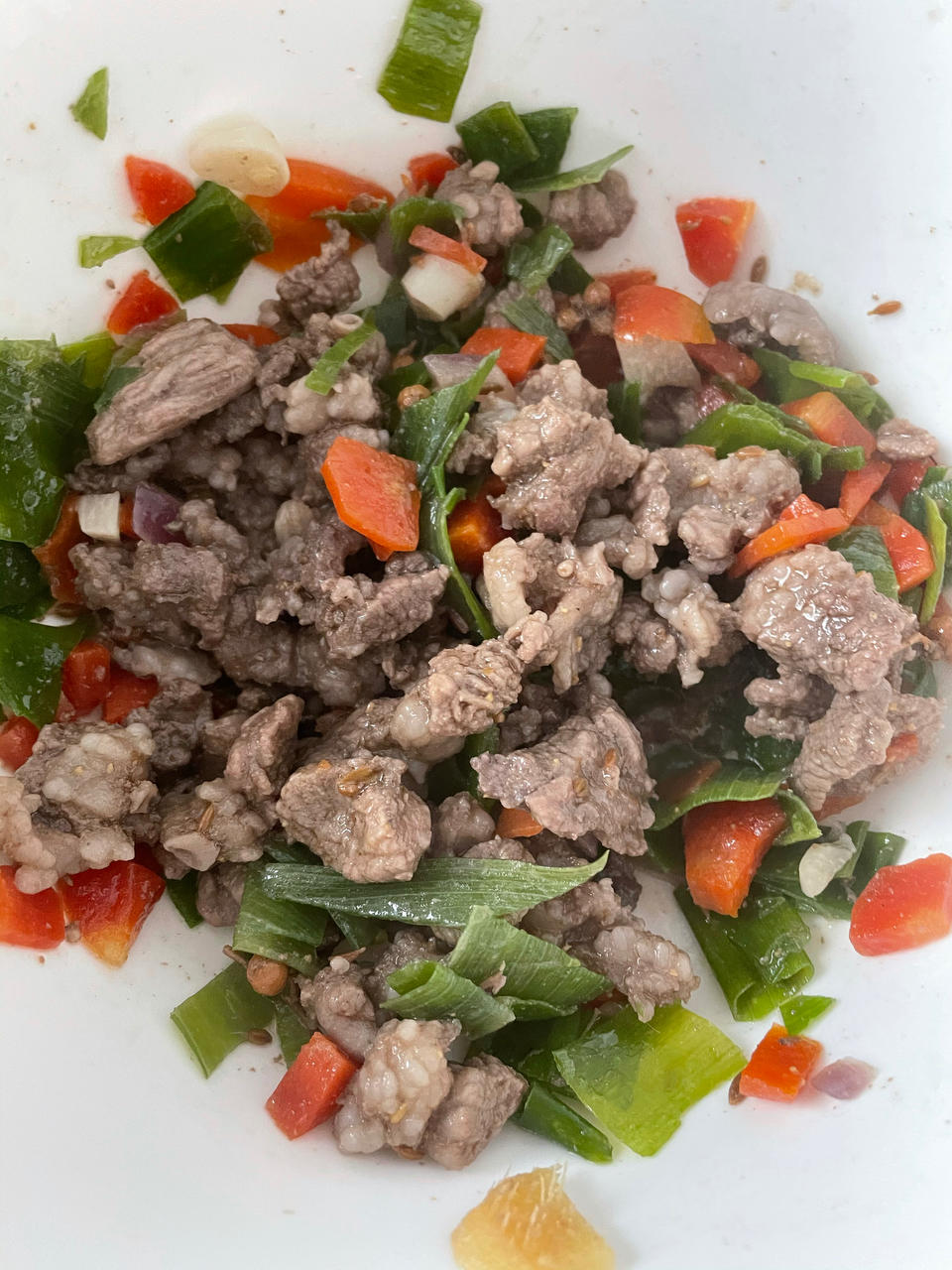 嫩滑好吃的孜然葱爆羊肉