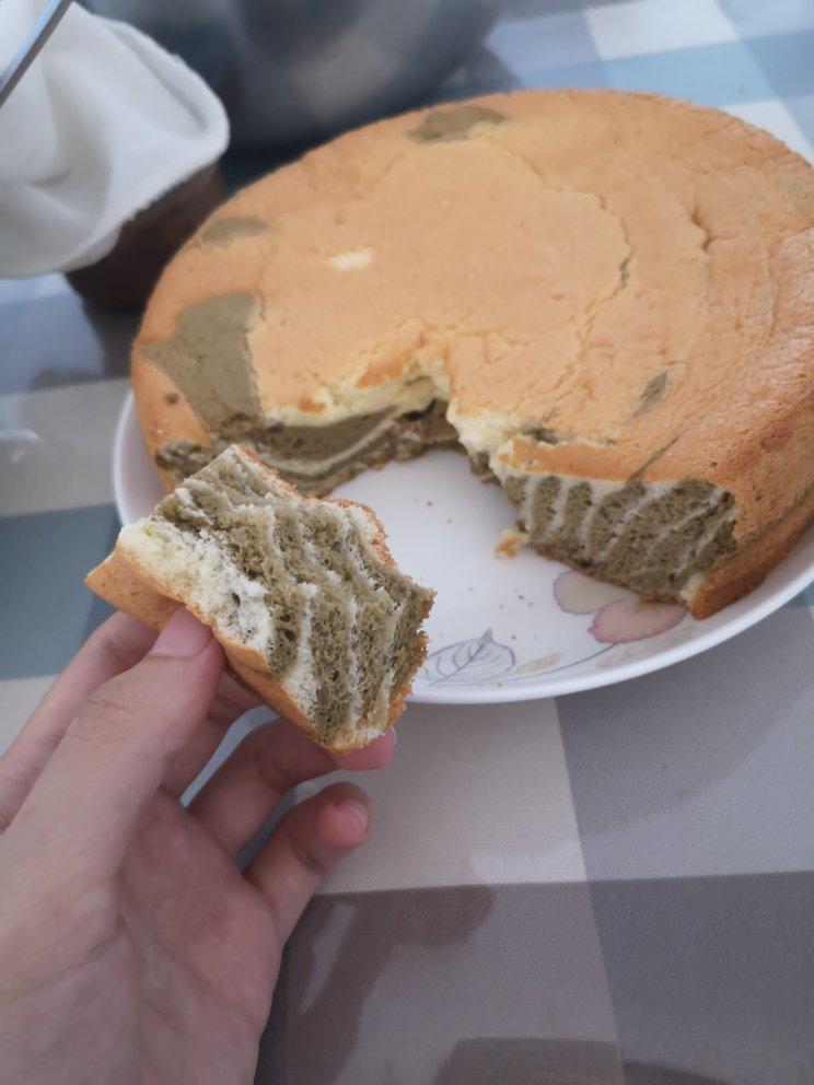 六寸抹茶戚风蛋糕胚，不回缩不塌陷