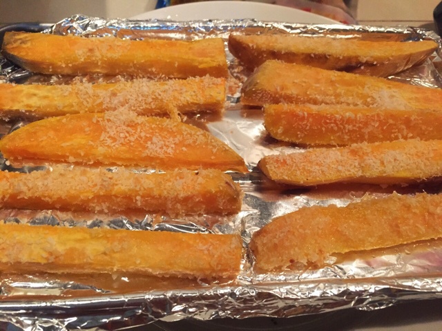 椰蓉烤红薯条（健康夜宵）