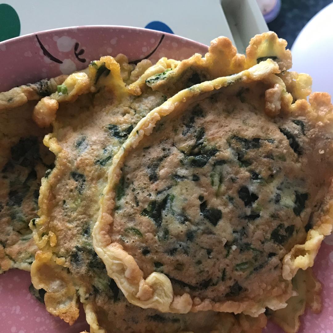 菠菜鸡蛋饼 超级简单               家常快手菜 早餐首选✌🏻