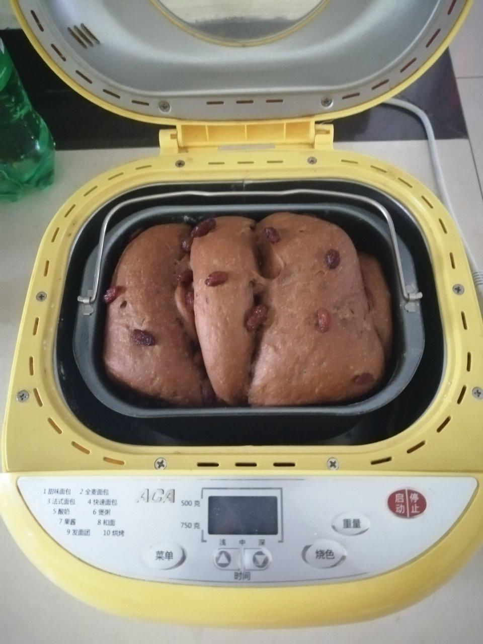 好吃松软的葡萄干面包（ACA面包机）