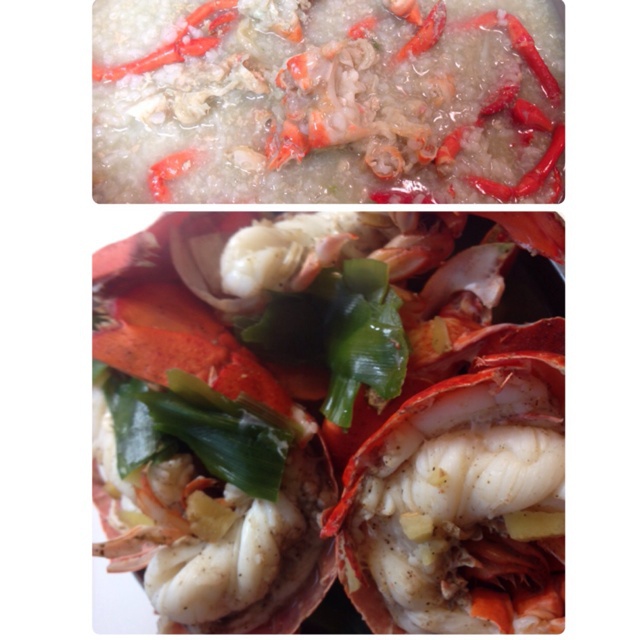 龙虾两吃 清蒸+煲粥
