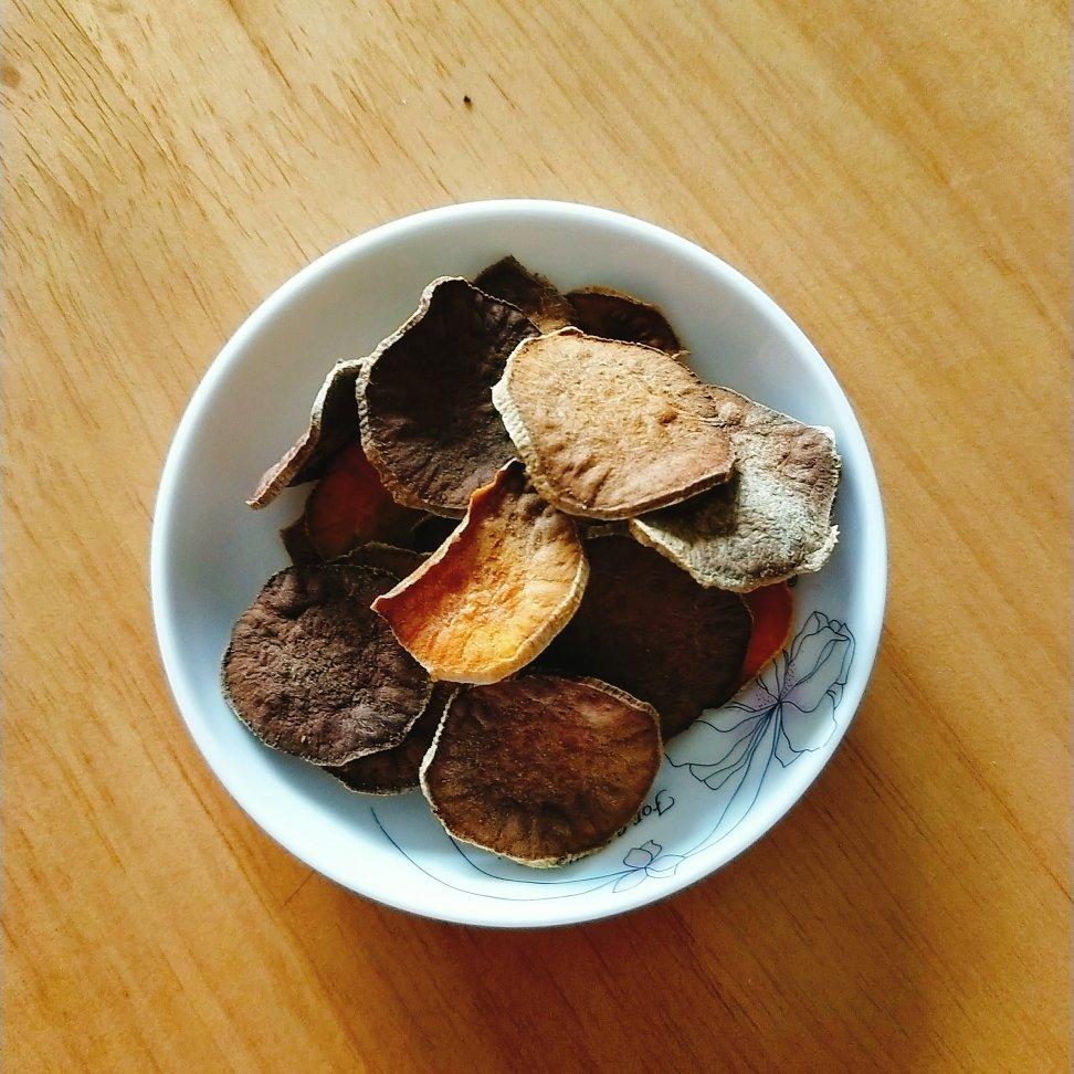 （无油烘焙）无油红薯片