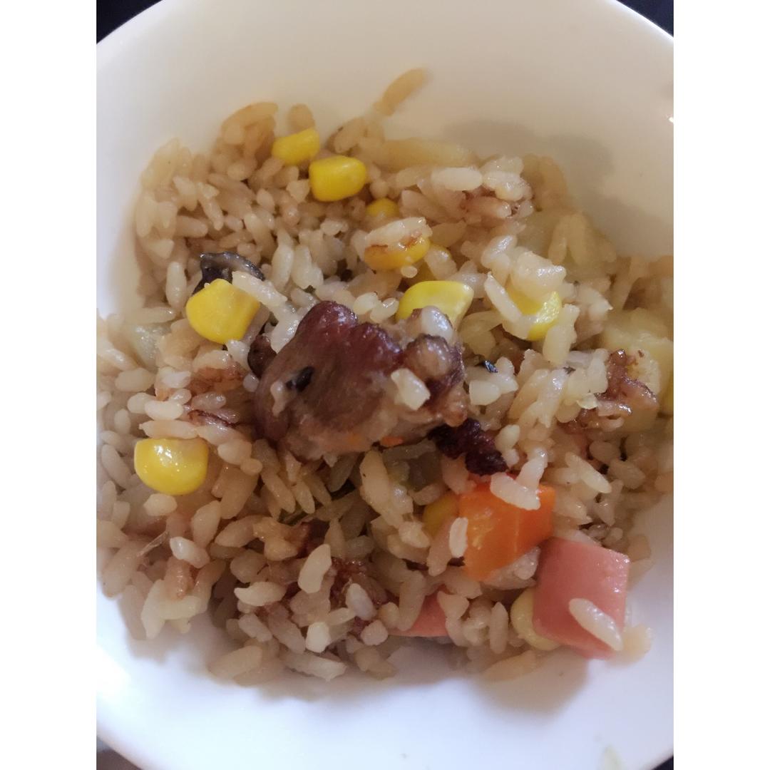 喷香排骨焖饭（爆好吃）