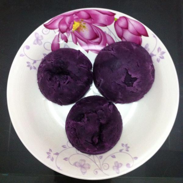椰香紫薯小碗糕