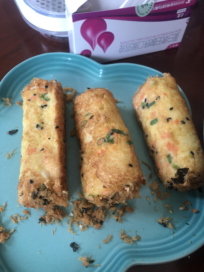 平底锅就能做❗️快手早餐❗️肉松吐司卷