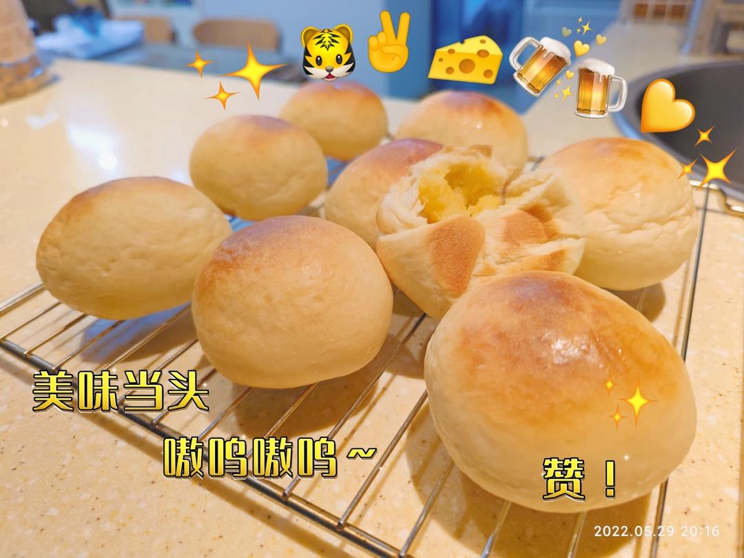 奶黄小餐包-一次发酵超好吃（附快手奶黄馅制作方法）