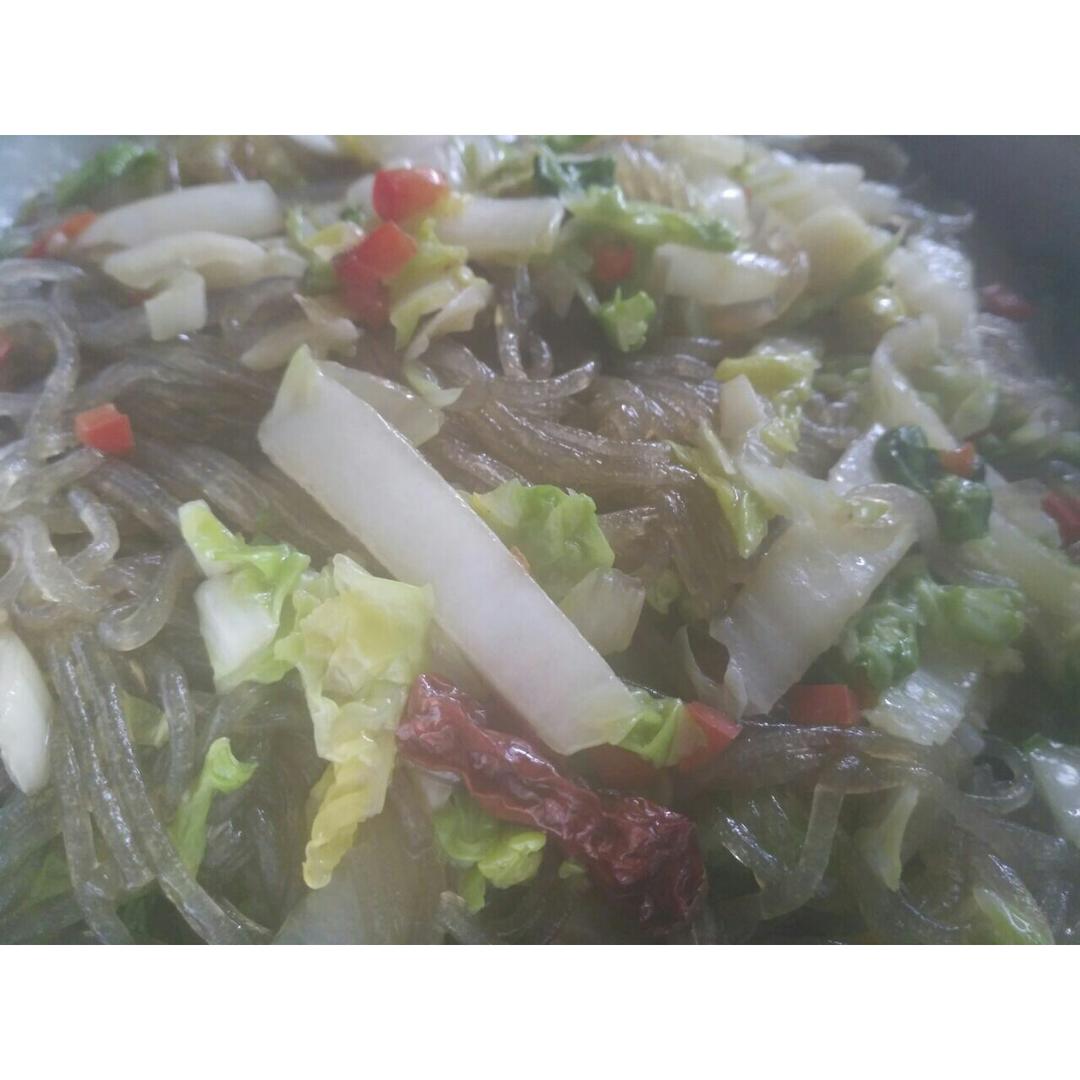 巨好吃的白菜炒粉丝