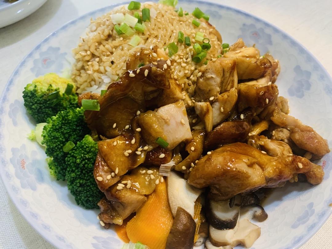 自制照烧鸡腿饭，好吃到舔碗！