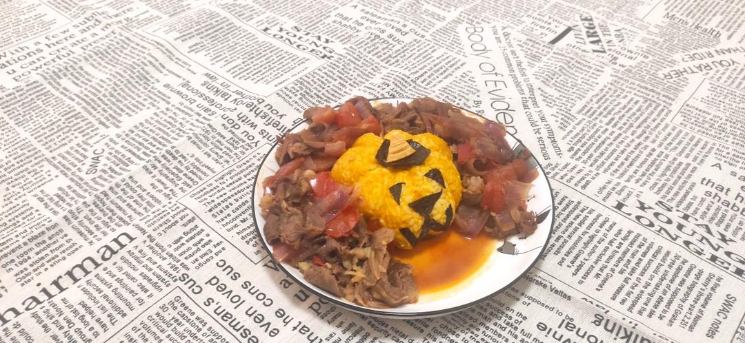 万圣节红烩南瓜饭