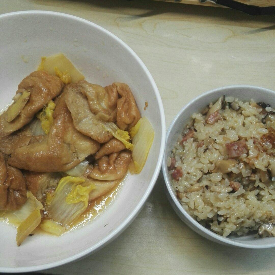 电饭锅版香菇腊肠饭