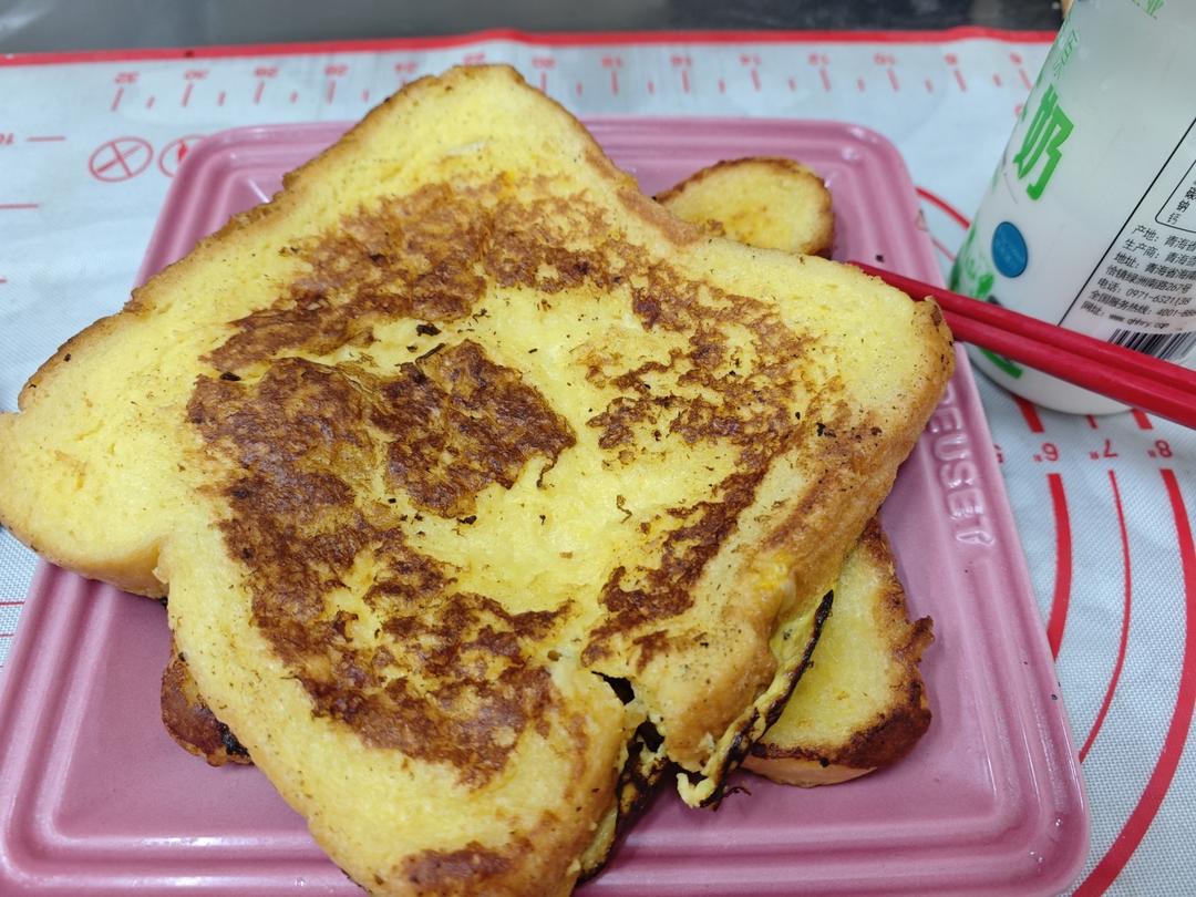 🇪🇺快手早餐／鸡蛋牛奶吐司（甜/咸）