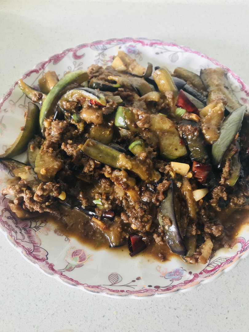 红烧肉沫茄子